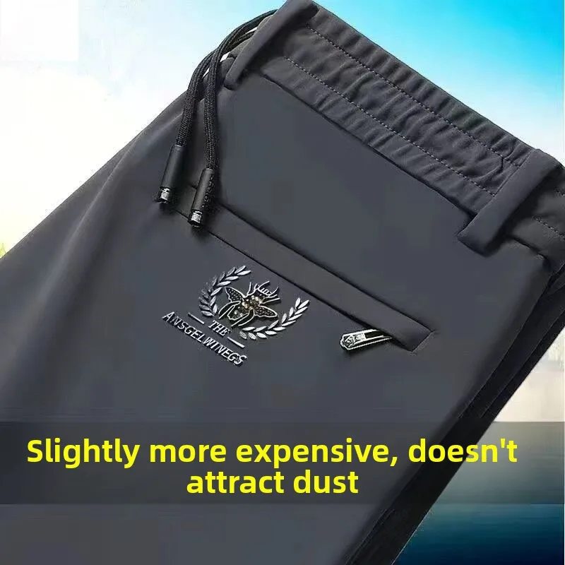 

Мужские повседневные брюки свободного кроя на подкладке, прямые брюки со средней талией, модные зимние брюки для отдыха