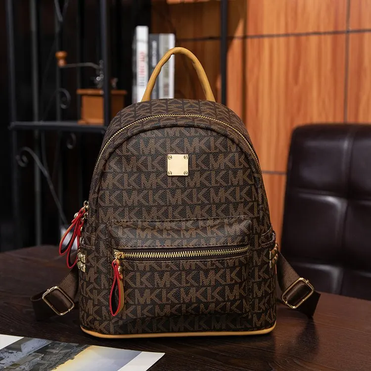 Fashion Backpack for Women High Quality Printed Leather Functional Bags Luxury  Classic Backpack Large Capacity Anti-Theft Bags