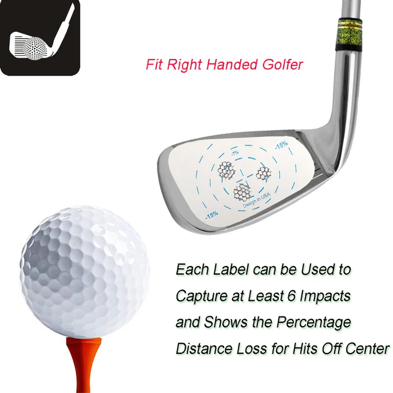 Golf Impact Tape Roll Iron Right Handed Labels Oversized Irons Woods Professional Golf Ball Hitting Recorder Swing Trainer