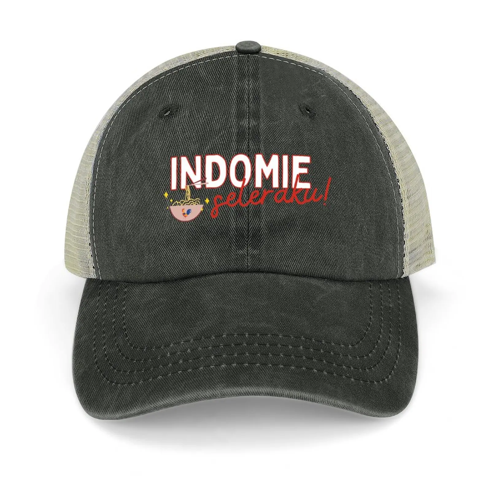 

Indomie Seleraku Quote with Black Background Baseball Cap custom Hat Rave Hat Man For The Sun Mountaineering Girl Men's