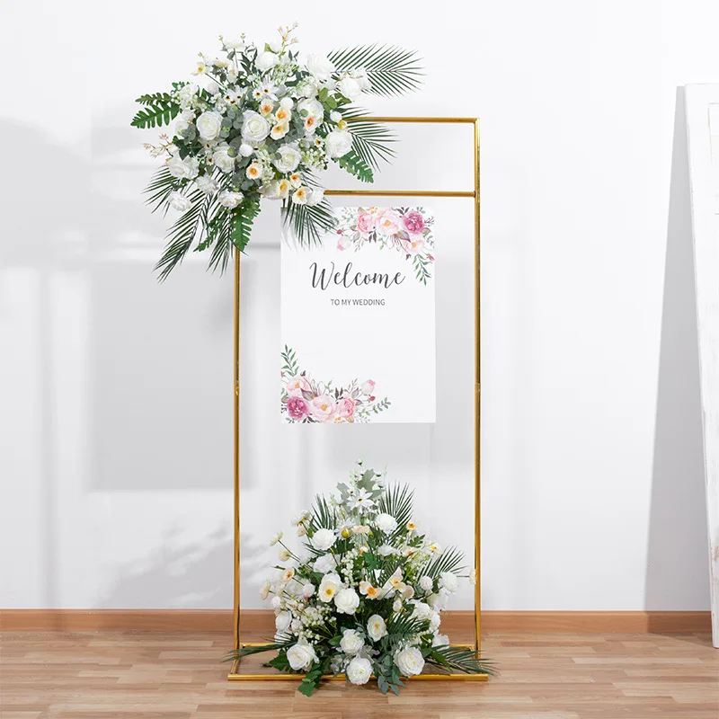 Artificial Flowers For Wedding Decoration White Road Guide Flower Ball Stage Flower Arrangement Photo Props Display Window Decor