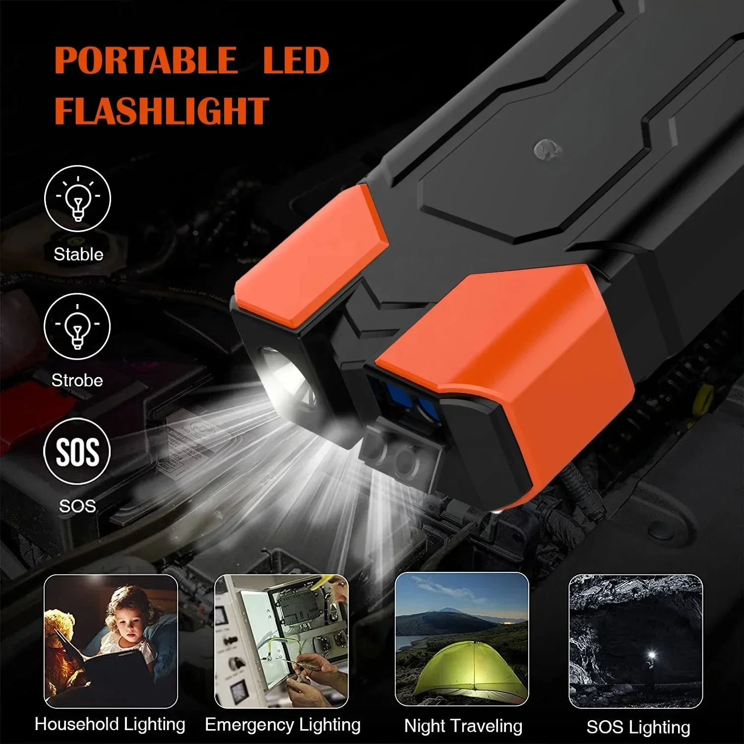 Charmex Car Battery Starter 1500A Peak 18000mAh 12V Jump Power Pack With USB Quick Charge 3.0