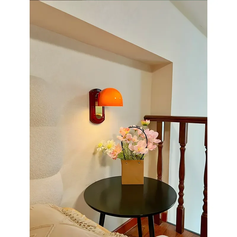 Vintage Medieval Wall Lamp Maillard Style Bedroom Bedside Light American Retro Home Decor for Bathroom Balcony Entrance