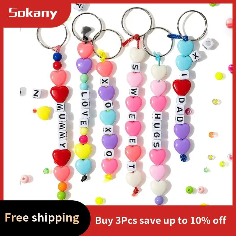 A59E-286Pcs DIY Schlüsselanhänger Herstellung Bastelsets, Perlen für Schmuckherstellung Set Zubehör mit bunten Alphabet transparenten Perlen