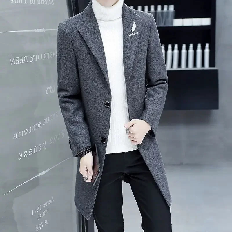 

Heavy Duty Insulated Wool Coat for Men New 2025 Winter Slim Fit Trench Coat with Faux Fur Collar Anti Wind Technology​