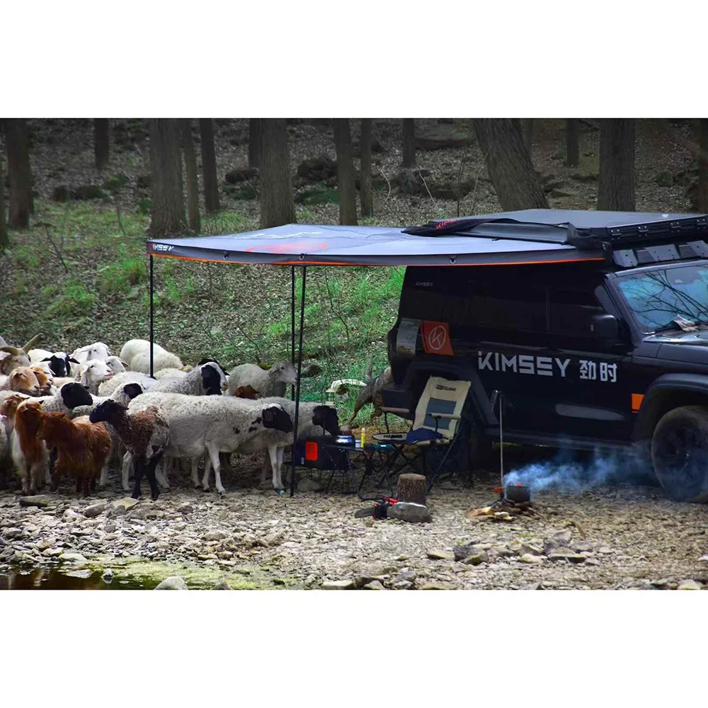 

ATV&UTVTop Sale Rooftop Tent Hard Shell Aluminum 4x4 4wd Slim Hard Shell 270 Degree Awning Tent
