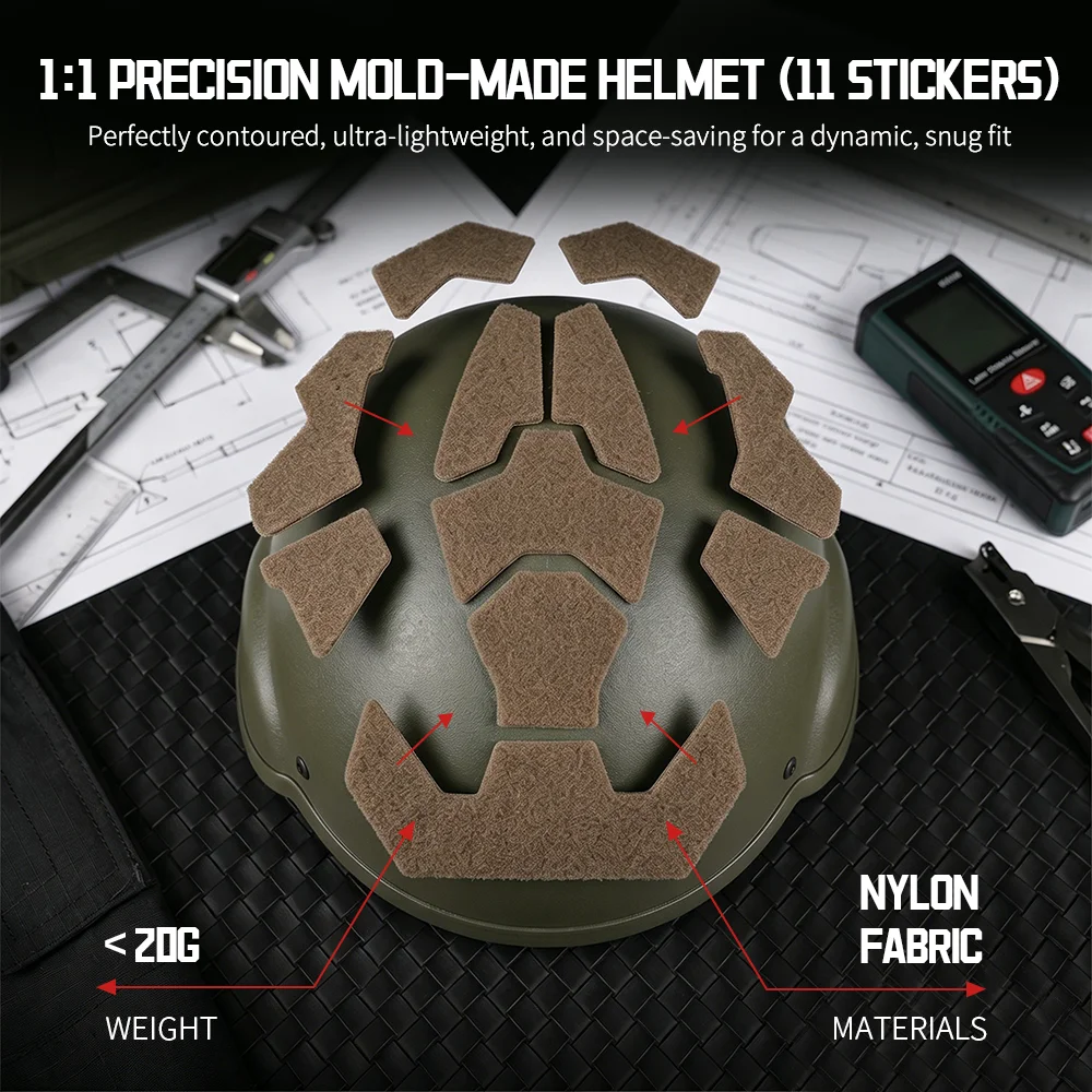 Tactical FAST Helmet Magic Sticker 11pcs Airsoft Helmet Patches Hook and Loop Sticky for Hunting Shooting Accessories