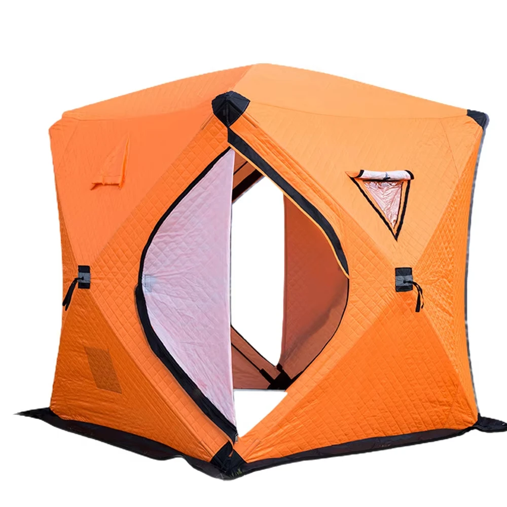 Portable Ice Fishing Shelter Easy Set-up Winter Fishing Tent Ice Fishing Tent Waterproof Windproof Outdoor Camping Hiking Tent