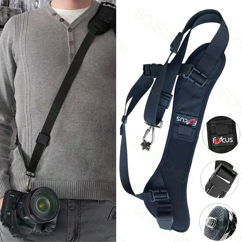جودة عالية التركيز حزام كاميرا الكتف ، حزام حبال الكتف ، رباط الرقبة ، DSLR ، كاميرات SLR ، ملحقات الكنسي ، نيكون ، سوني #1
