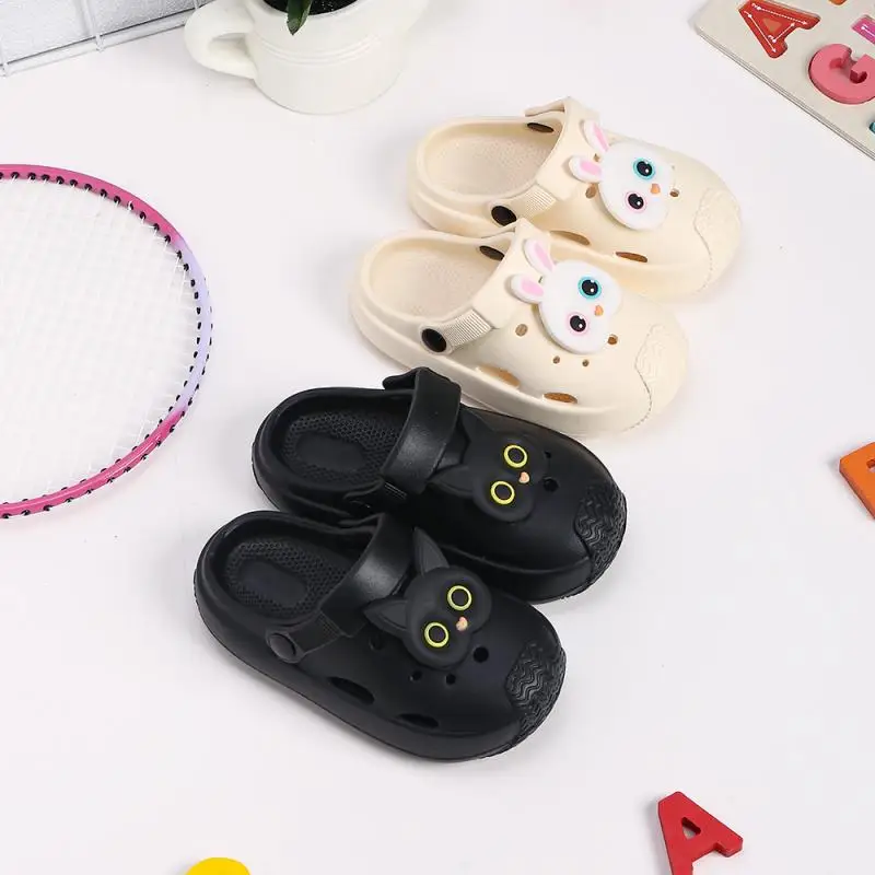 New Summer Child Sandals Slippers Cute Cartoon Soft Boys Girls Outside Shoes Thick Sole Toddler Garden Beach Sandals