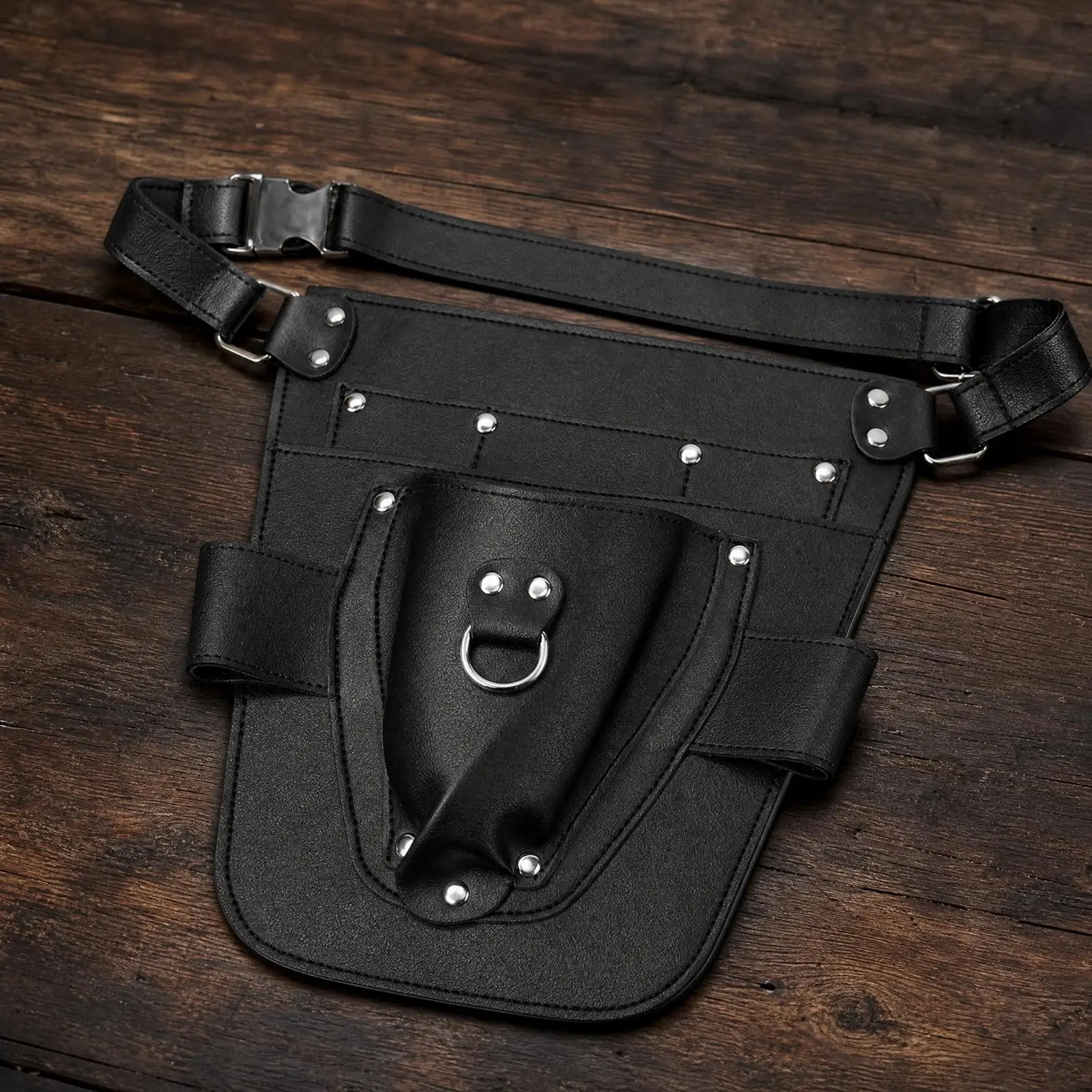 Leather Gardening Pruning Pouch with D Loop Heavy Duty Waist Tool Bag for Garden Work Scissors Pliers Holder