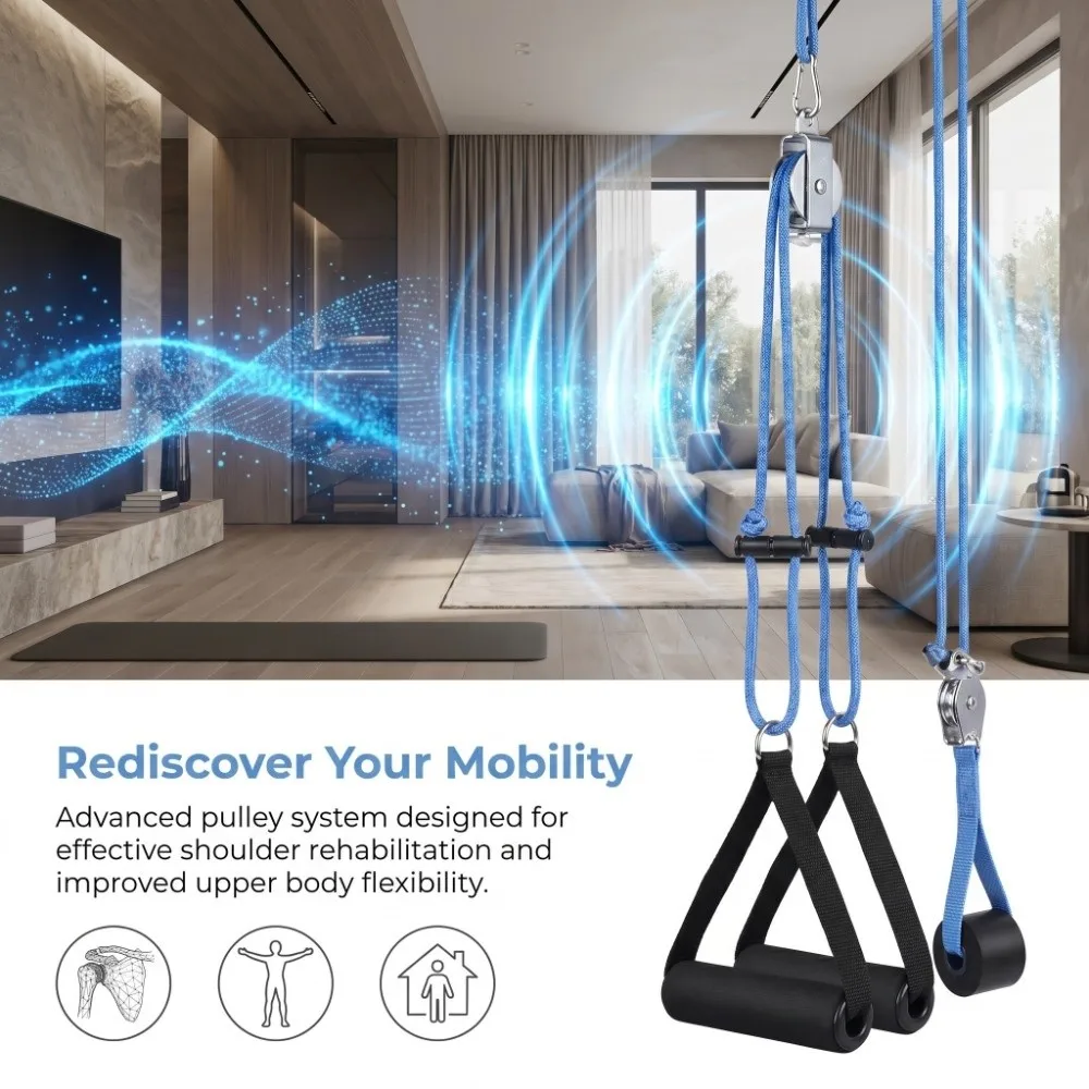2M Shoulder Training Pulley Adjustable Effective Shoulder Recovery Device Safe Lightweight Neck Shoulder Exerciser