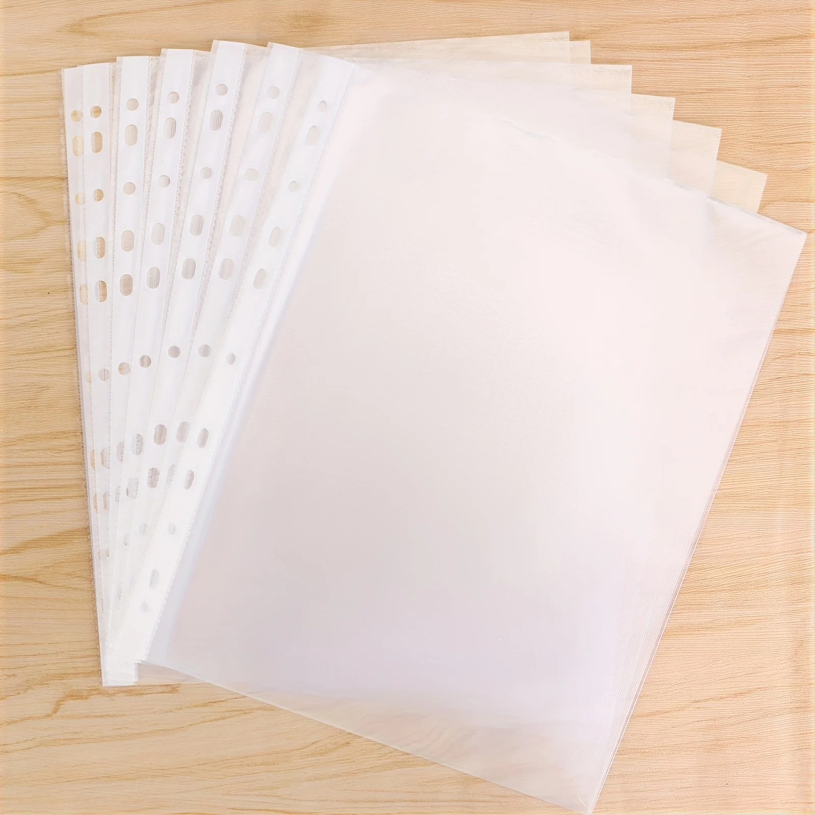 Protectores de Hojas, 100 Piezas, 8.5 X 11 Pulgadas, Protectores de Páginas Transparentes para Carpeta de 11 Anillas, Funda de PP para Proteger Papel, Sin Ácido, Tamaño A4
