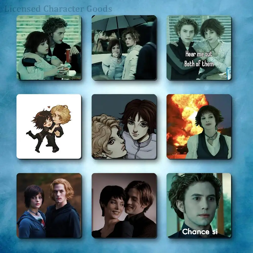 Alice x Jasper T-Twilight Refrigerator Magnets Square Tiles with Magnetic Sheets Printed for Decoration Collect 55mm