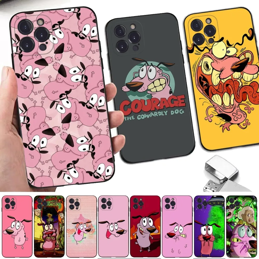 Dog-Courage-The-Cowardly Phone Case For iPhone 15 14 11 12 13 Mini Pro XS Max Cover 6 7 8 Plus X XR SE 2020 Funda Shell