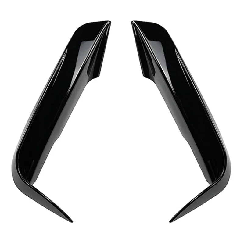 

1Pair Car Front Bumper Fangs Trim Lid Cover Decoration Parts Accessories For 3-Series F30 F31 M Pack 2013-2019 Piano Black-A02G