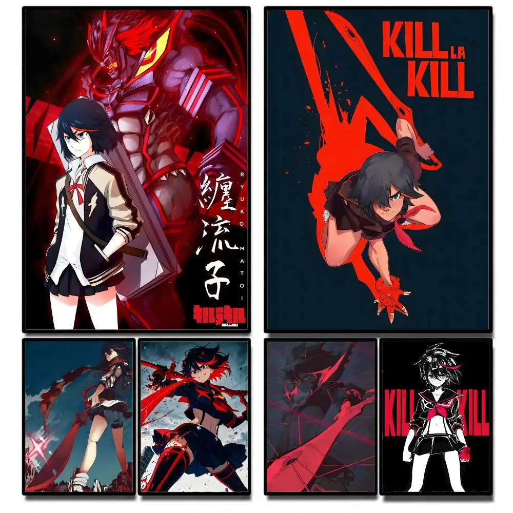 Anime Kill La Kill Poster High-definition  stickers, suitable for bedroom, living room, home decoration