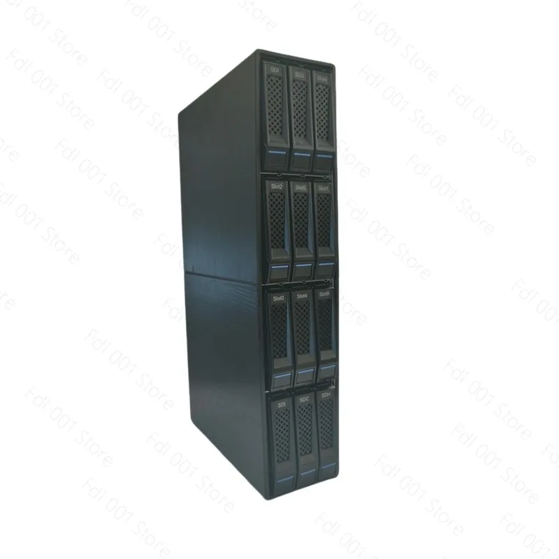12-Bay Expansion Enclosure External Storage Box Expander Backplate Daisy-Chainable SAS/SATA HDD