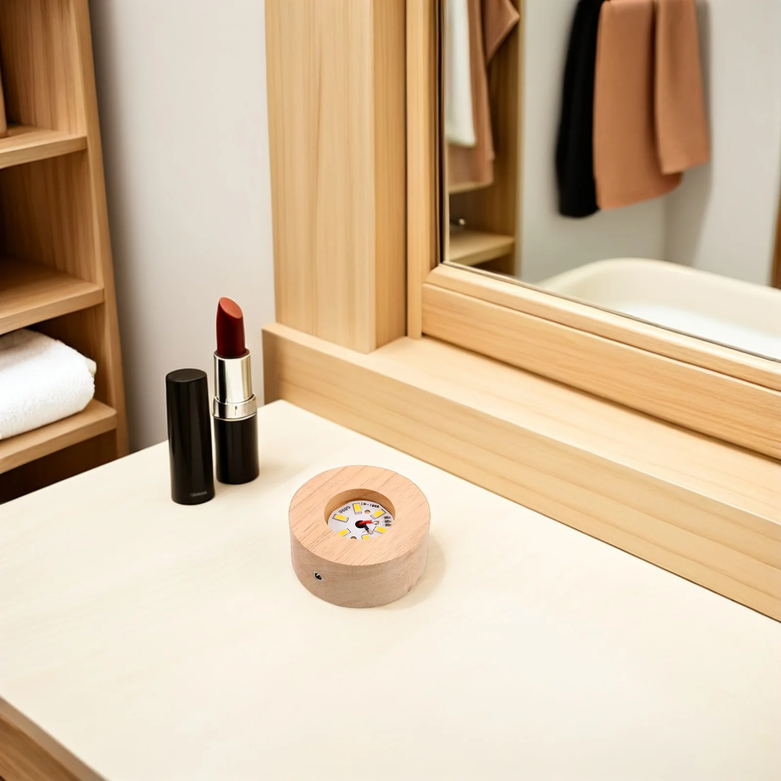 

Wooden LED Light Display Base 8Cm Round Rechargeable Solid Wood Stand for Crystal Globe Night Light Stand Wood Display