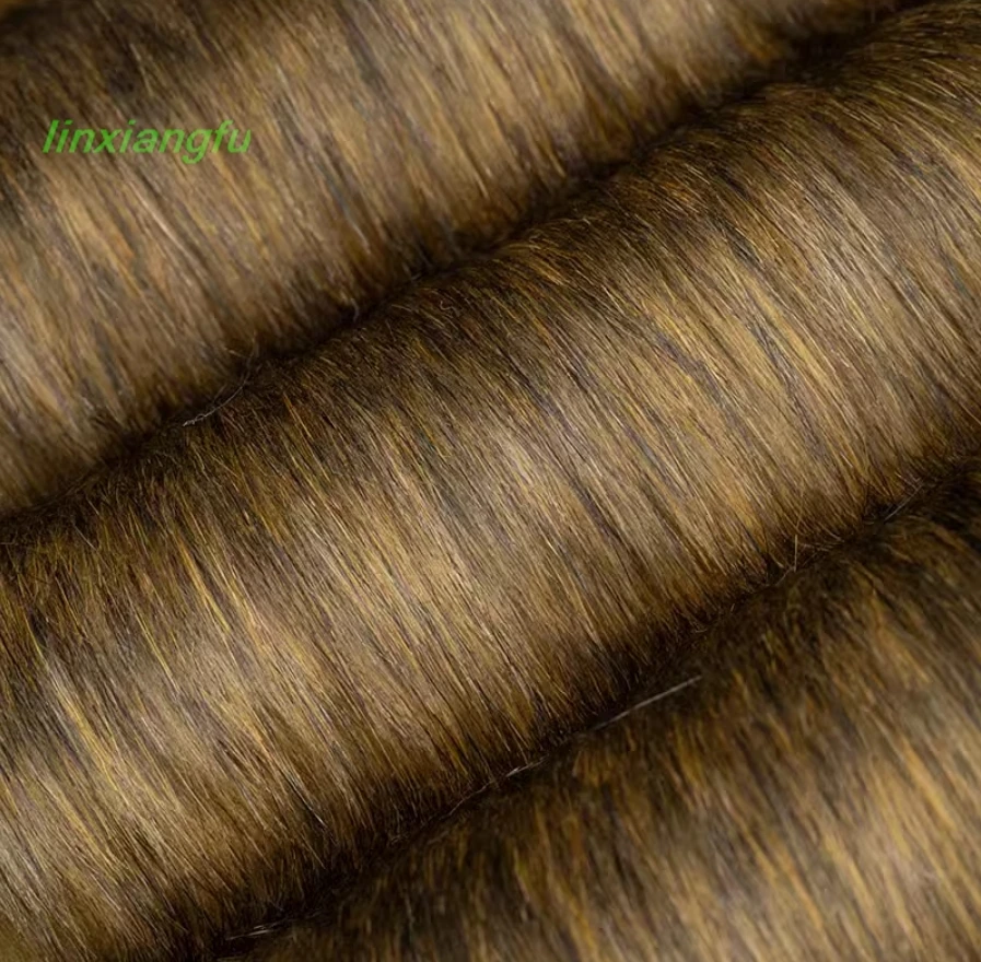 5 سنتيمتر مصبوغ تلميح تقليد الذئب الفراء تقليد الثعلب الفراء أفخم النسيج ، بدلة الحيوان تقليد الفراء ، الملابس الفراء طوق الأصفاد ، اليدوية.