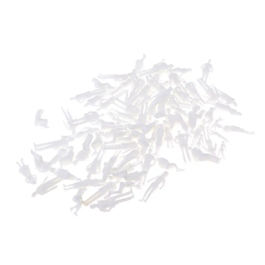 Figurines de personnes miniatures blanches, échelle 1/25, ensemble de modèles humains non peints pour bricolage, Table de sable artisanale et construction de scènes