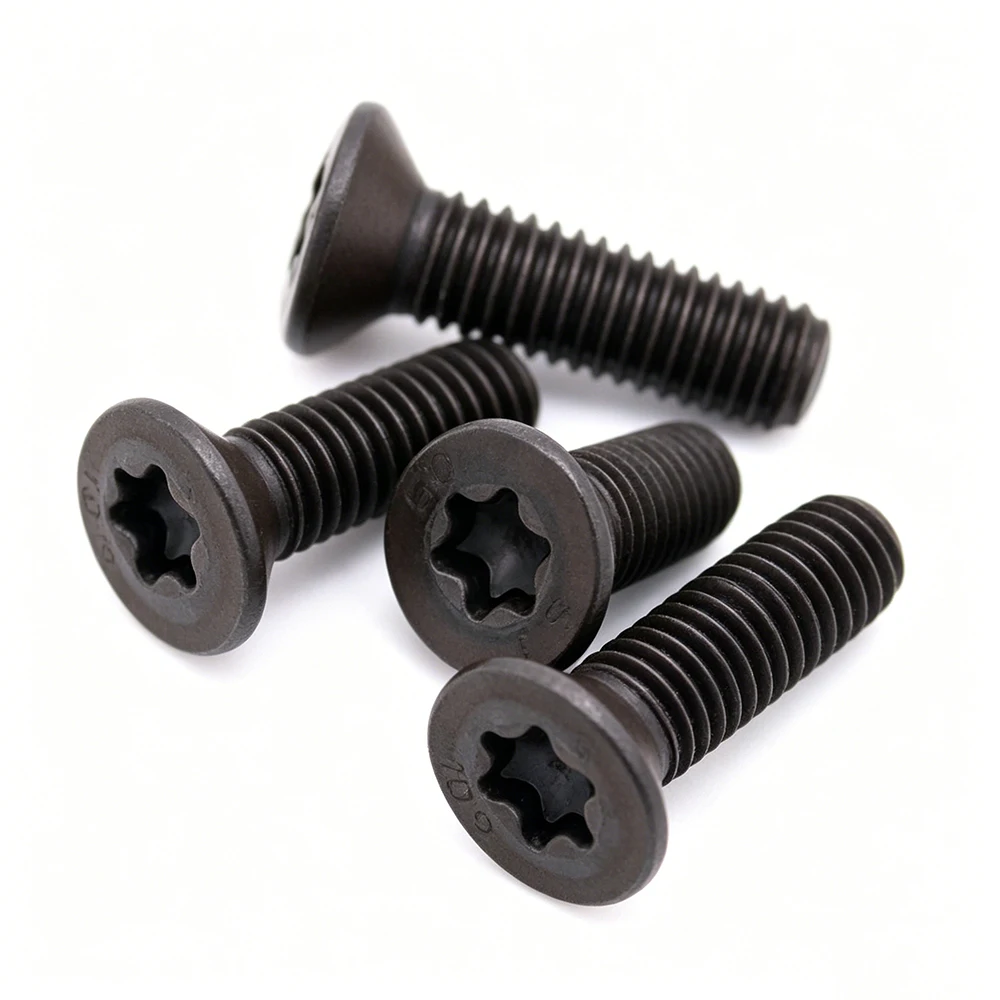 M8x16 Black 304 A2-70 Stainless Steel GB2673 Six Lobe Bolt Six-Lobe Torx Head Flat Countersunk Screw 10.9/12.9 pitch thread 1.0