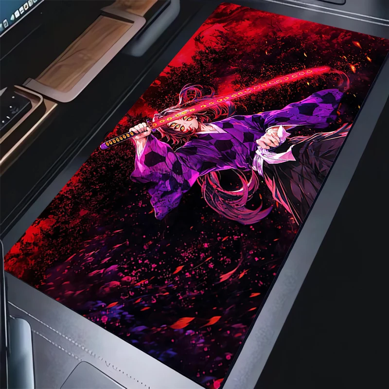

Mouse Pad Office Laptop Gamer Tsugikuni Michikatsu Desk Mat HD Print Japan Anime Mousepad PC Demon Slayer Kokushibo Keyboard Pad