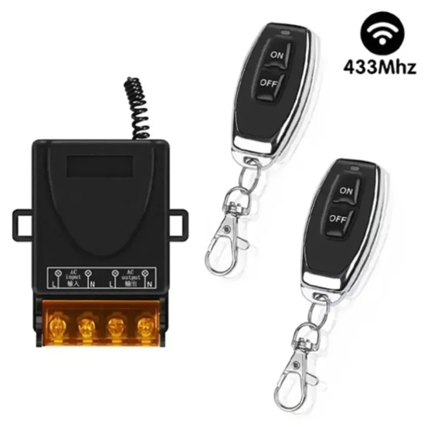 433MHz Wireless Relay Switch DC12V-72V 30A Remote Control Receiver Kit Momentary Toggle Latched EV1527