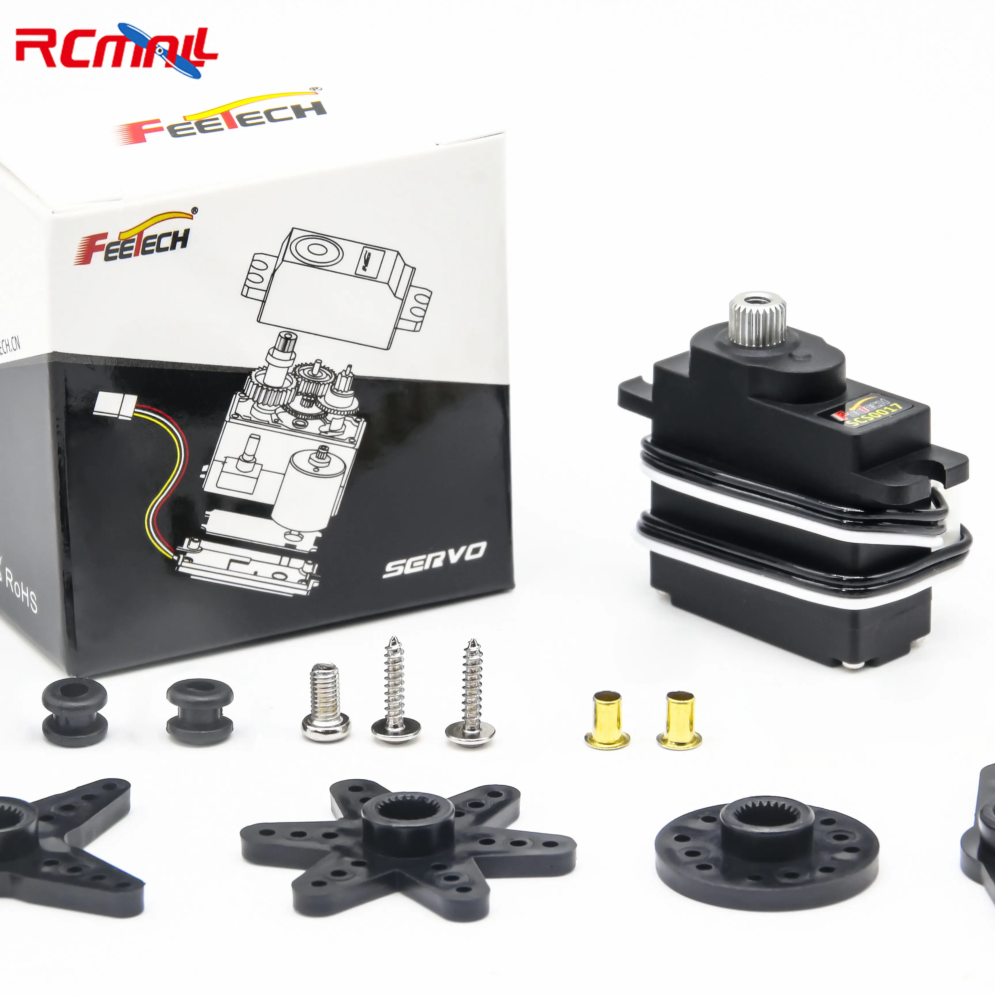 Feetech SC-0017-C001 6V 5.5kg.cm Serial Control BUS Servo TTL Control 17g Small Size Metal Gear 210 Degree Robotic Servo