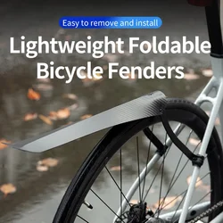 Rrskit Bicycle Fender Ultra Light Foldable Bicycle Mudguard With Adjustable Height Firm Safe Convenient Fender Bicycle Accessary