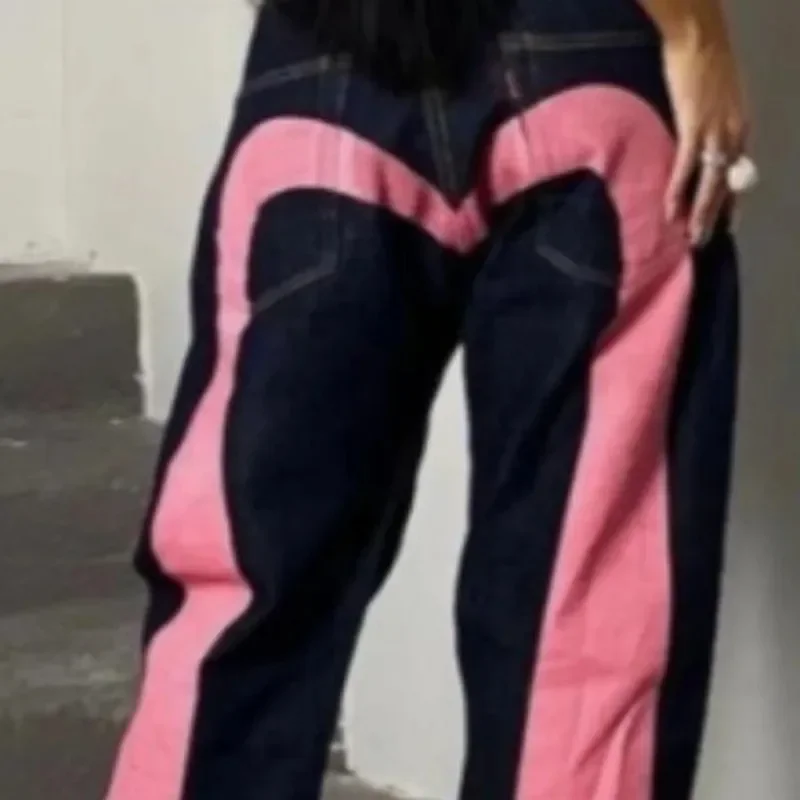 

Длинные брюки Мужские брюки Новые весенне-осенние уличные модные джинсовые брюки с принтом Big M Свободные прямые мужские повседневные брюки