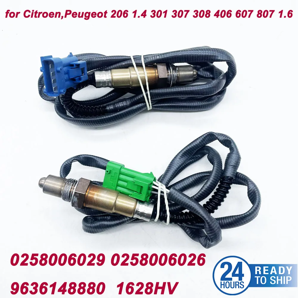 0258006029 0258006026 9636148880 1628HV Lambda O2 Oxygen Sensor For CITROEN PEUGEOT 206 301 307 308 406 607 807 1.6 VTi 1.8 2.0