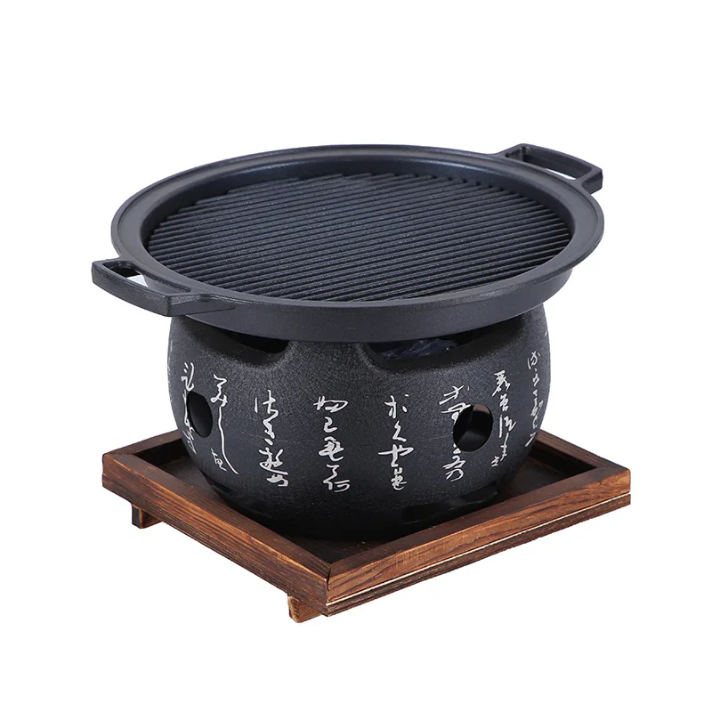 Parrilla Hibachi portátil de estilo japonés, estufa de carbón de aleación de aluminio, Mini estufa de parrilla de cocina para barbacoa doméstica