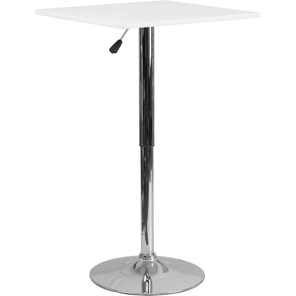 

Pearl 23.75'' Square Adjustable Height White Wood Swivel Top Table (Adjustable Range 33'' - 40.5'')