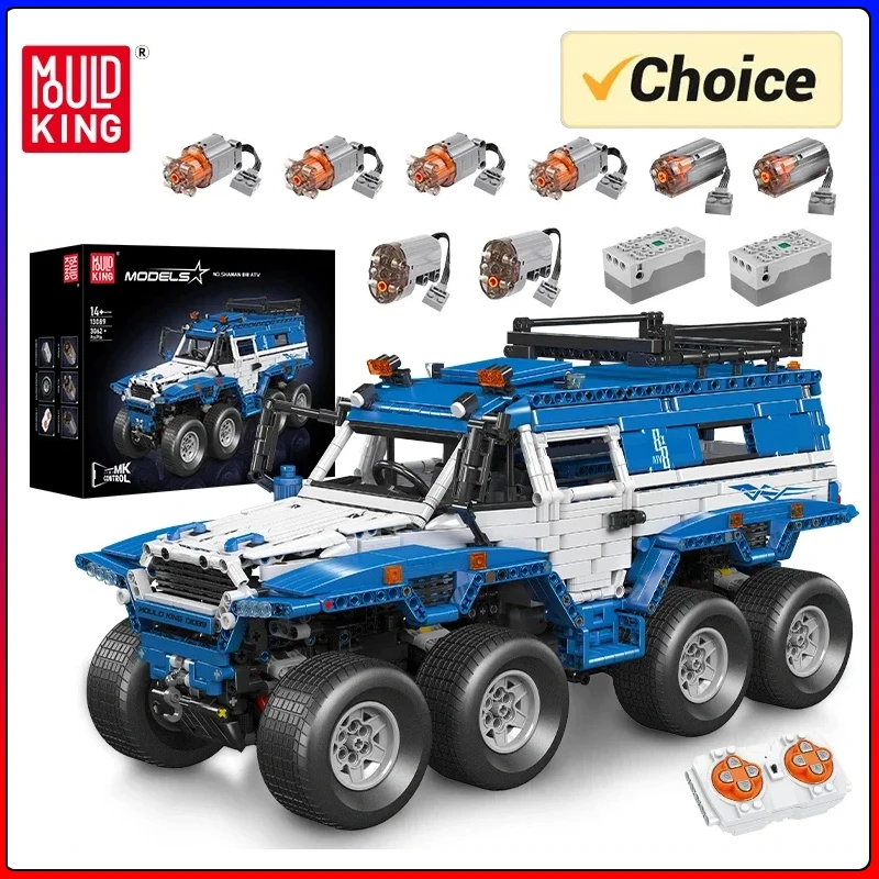 

Mould King 13089 Technical Car Building Block MOC-5360 Avtoros Shaman 8x8 Car Set Assembly Brick Toys Kids Christmas Gifts