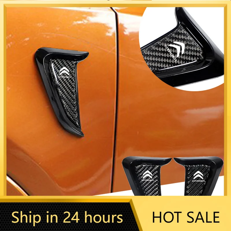 

Car Sticker For Citroen C1 C3 C4 DS3 Most Models 2Pcs Carbon Fiber Car Side Leafboard Stickers Flank Fender Modified Car Side Wi
