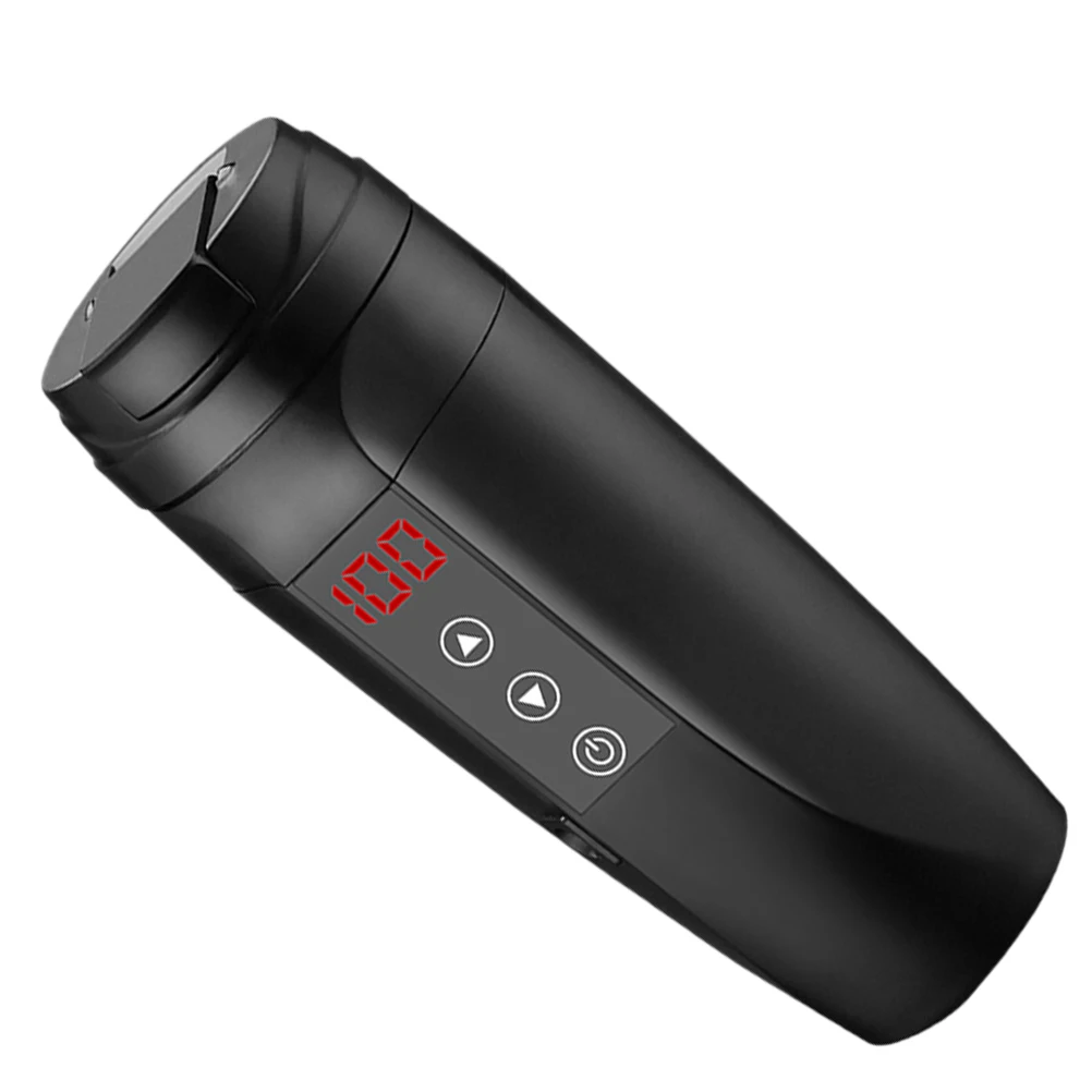 

Heating Cup 90W Temperature Display Vacuum Insulated for Coffee Tea Car Travel Camping Kitchen Bar Use