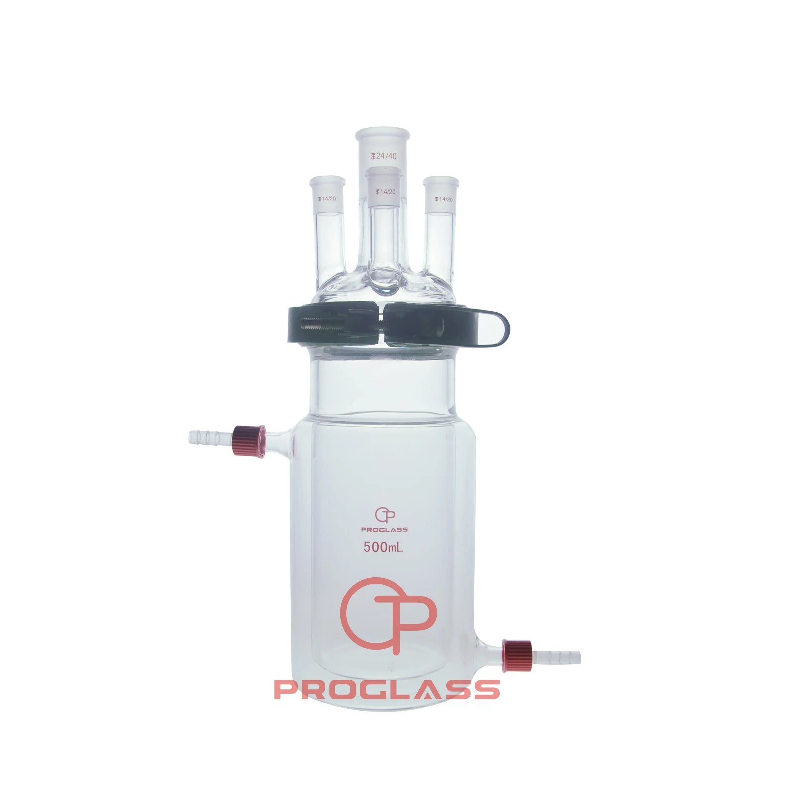 LAB Separate Jacket Reactor,Four Necks with Easy Open PTFE Clamp,1000mL,Customized Joints