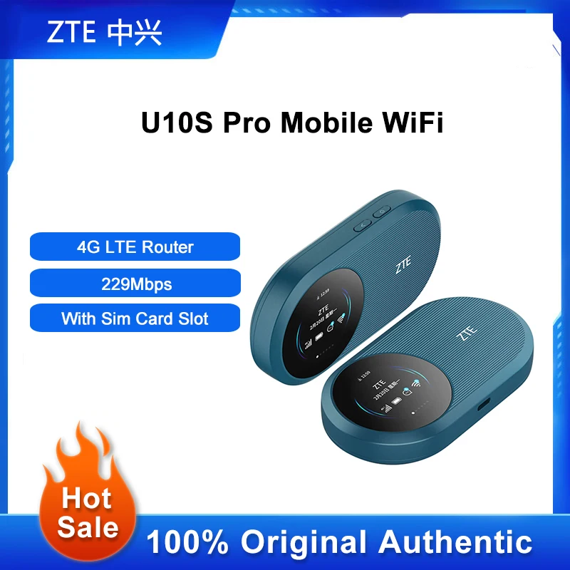 

ZTE U10S Pro Mobile WiFi 229Mbps WiFi Router 4G Sim Card Unlocked Modem Mini Outdoor Hotspot Pocke MiFi Repeater 3000mAh