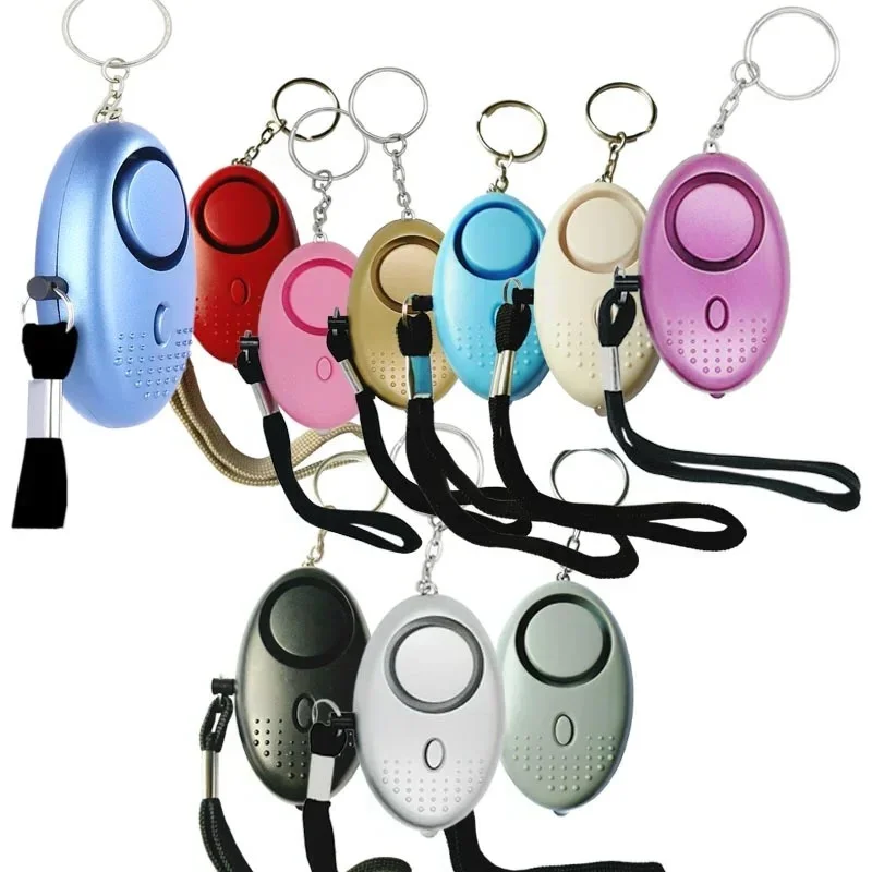 130dB Anti Aggression Personal Security Alarm Keychain LED Lights Emergency Safety Portable Self Defense