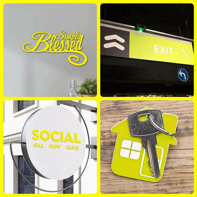 

High Quality-Laser Engraving Yellow ABS Double Color Plastic Sheet, 11.8X6.49X0.05 Inch Materials Double Color Plastic Sheet,Las