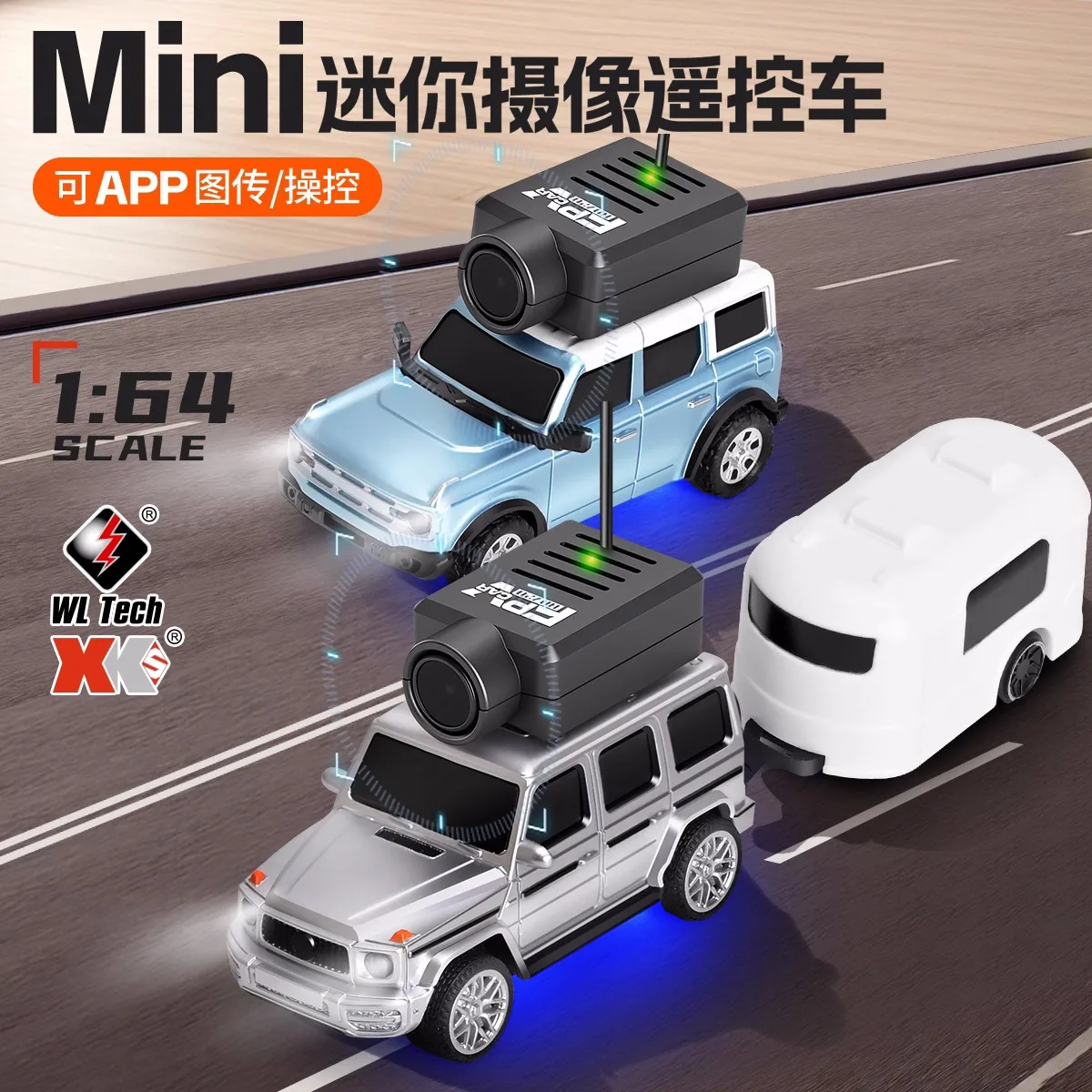 Wltoys 6401 6405 1/64 FPV عرض الشخص الأول سيارة RC صغيرة 2.4 جيجا هرتز مع جيروسكوب مع لعبة سباق الكاميرا للأطفال