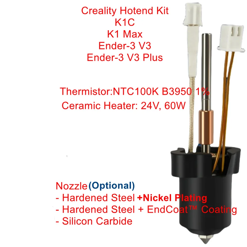 Creality K1C K1 Max Ender-3 V3 Ender-3 V3 Plus Hotend Kit Quick-Swap Nozzle Kit Creality K1C Accessory Upgrade Kit K1C Hotend