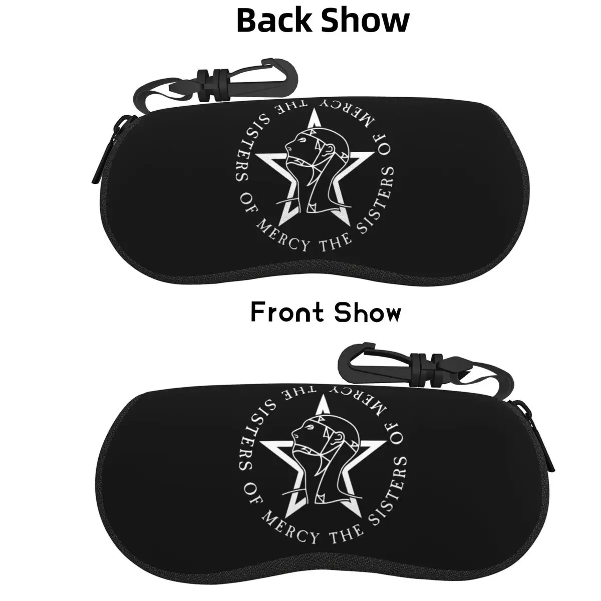 

Round Text Logo Goth The Sisters Of Mercy Shell Glasses Case Protector Sunglasses Box Women Men Soft Eyeglass Bag Pouch