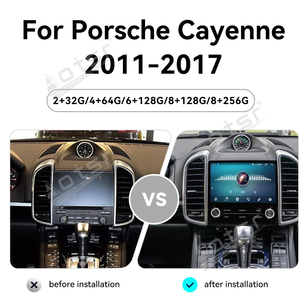 7''For Porsche Cayenne 10-17 Tesla Style Touch Car Screen Navigation Apple Carplay Car Radio DSP BT Multimedia Player 4G WIFI