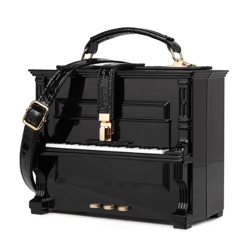 Piano Acrylic Box Shaped Women Purses and Handbags Designer Shoulder Bags Ladies Party ClutchBag Fashion Small Top Handle Purse