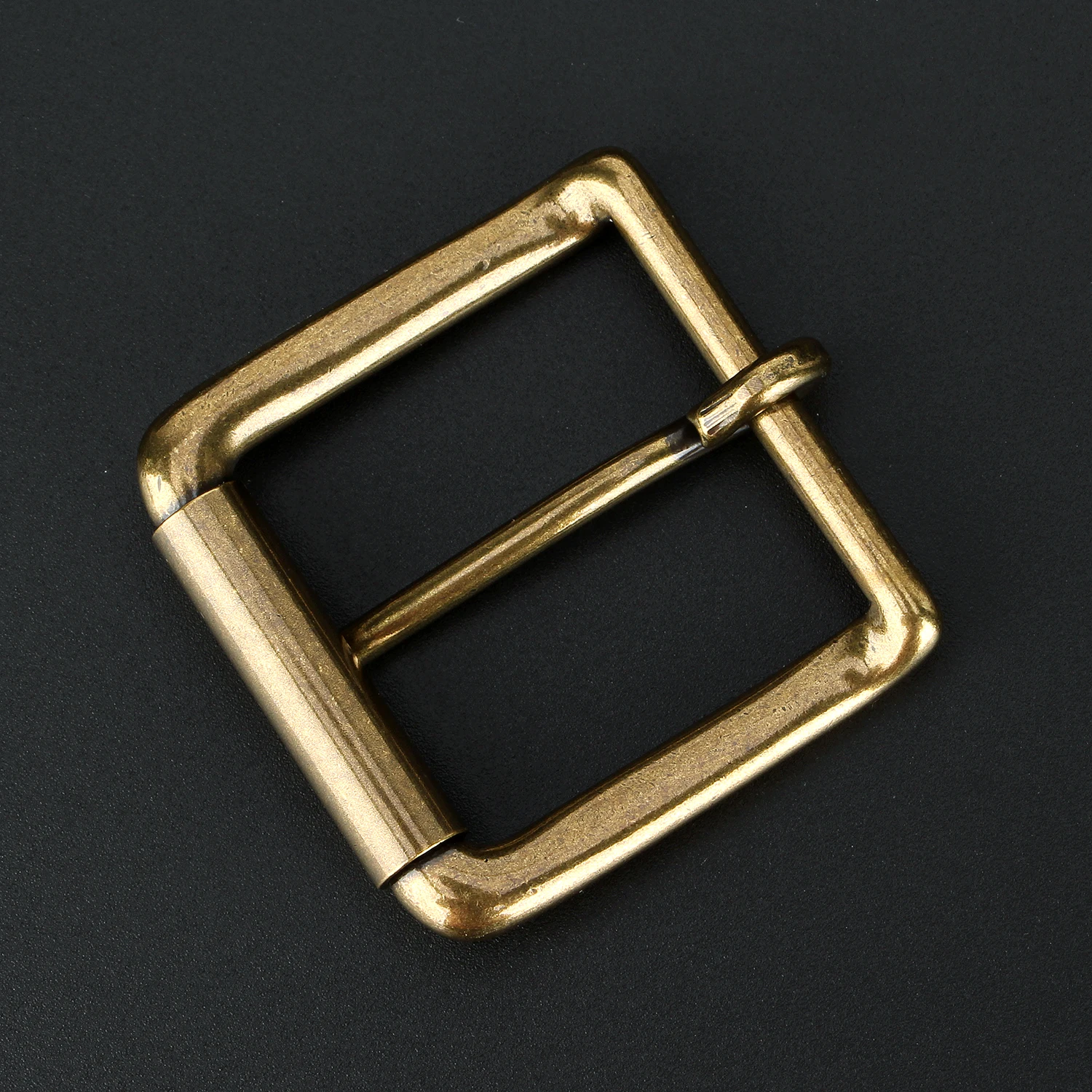 Hebillas de Metal de latón macizo para hombre, hebilla de rodillo para cinturón, pantalones vaqueros, cinturones individuales, cierre de cabeza, manualidades de alta resistencia, 40mm, 1 ud.