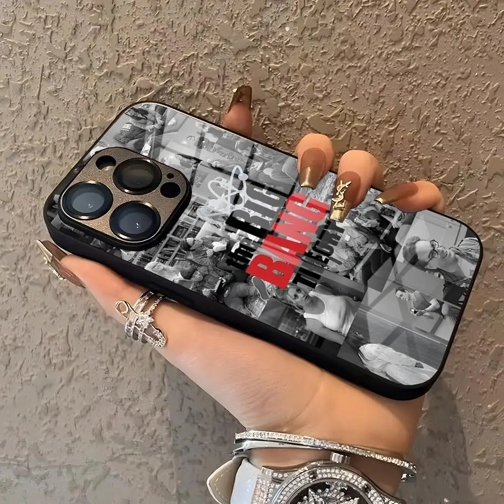 A teoria do big bang caso de telefone para iphone 16 15 14 pro 11 13 12 mini xs xr max 6 8 7 plus se vidro design luxo enseada