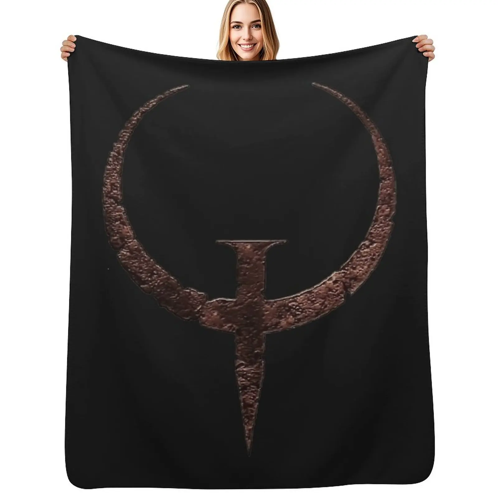 Quake 1 Logo Essential T-Shirt.png Throw Blanket Thermal Baby Furry Sofas Kid'S blankets ands Blankets