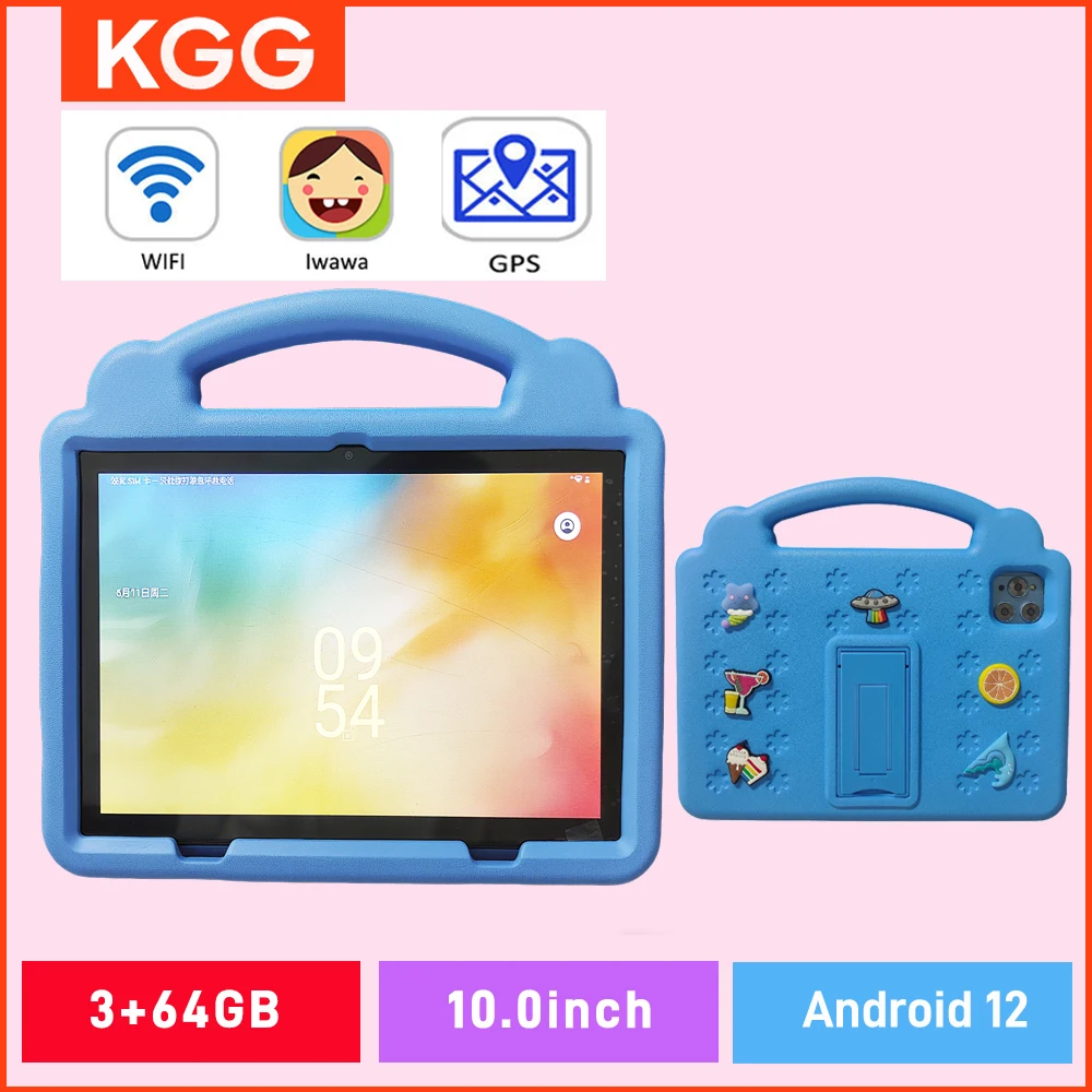 

Kids Tablet Cartoon Kids-Proof Case WiFi Google Learning Education Learning Toy Tablet Android 12 Children PC 4000mAh